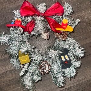 NWT McDonald’s ornaments Inspired 12in Christmas Wreath